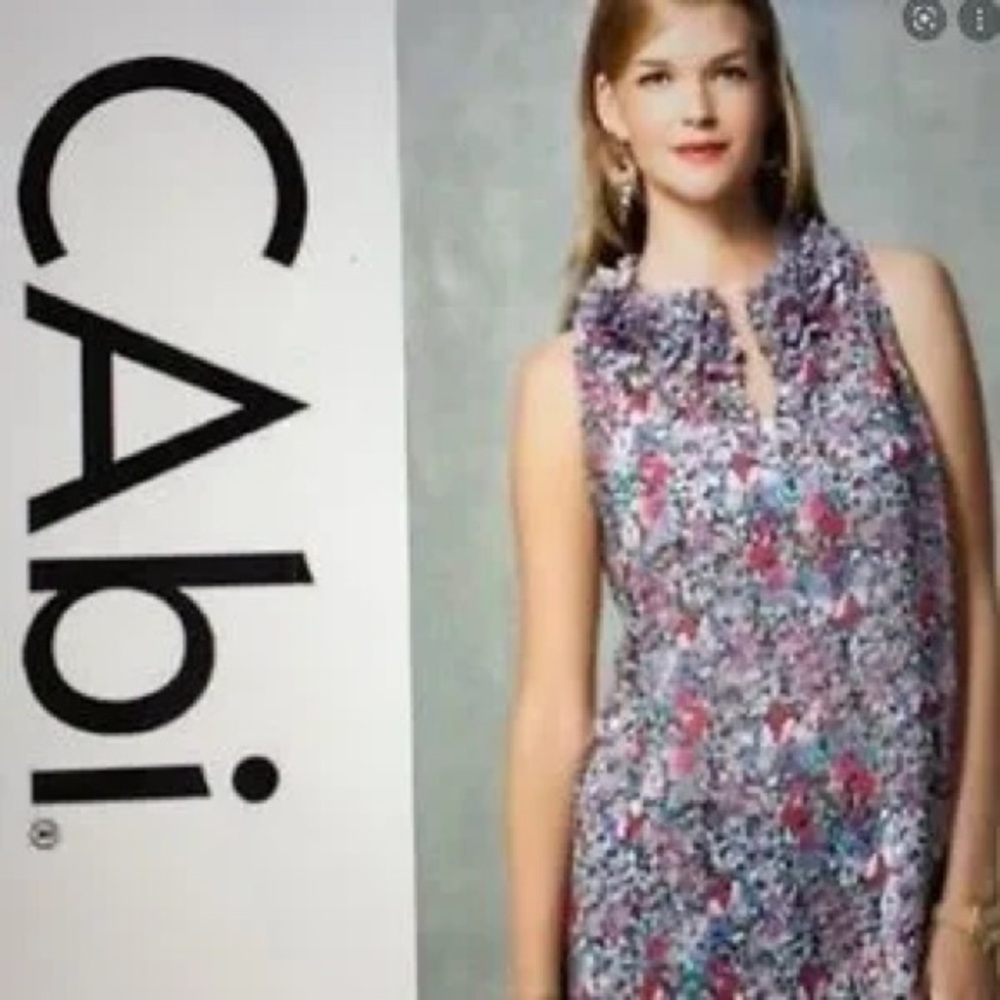 CAbi Multicolor Floral Sleeveless Blouse